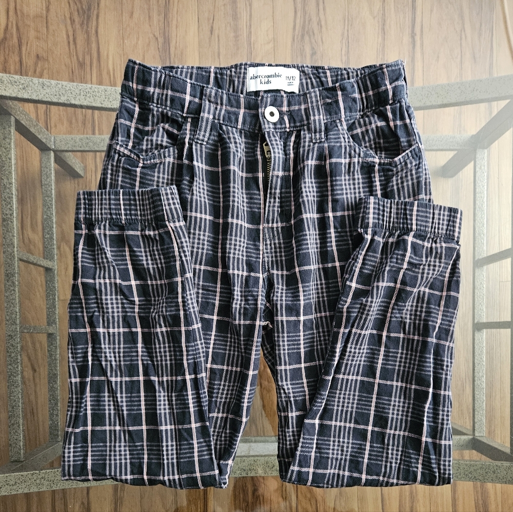 A&F Kids Plaid Pants